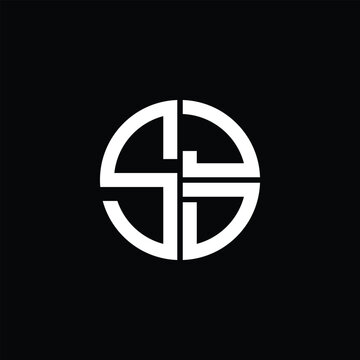 SJD logo SJD icon SJD monogram SJD letter minimalist Circle flat Unique modern abstract logo design.