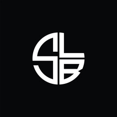 SLB logo SLB icon SLB monogram SLB letter minimalist Circle flat Unique modern abstract logo design.