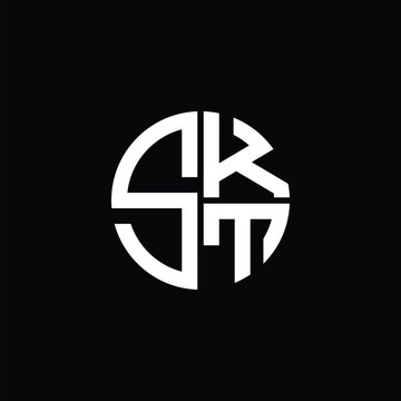 SKT logo SKT icon SKT monogram SKT letter minimalist Circle flat Unique modern abstract logo design.