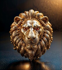 golden lion head