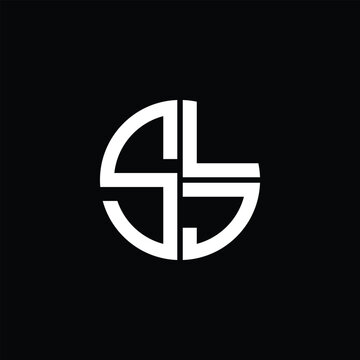 SLJ logo SLJ icon SLJ monogram SLJ letter minimalist Circle flat Unique modern abstract logo design.