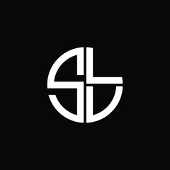SLV logo SLV icon SLV monogram SLV letter minimalist Circle flat Unique modern abstract logo design.