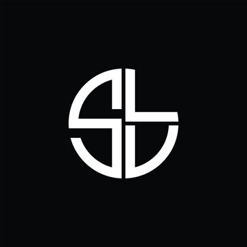 SLV logo SLV icon SLV monogram SLV letter minimalist Circle flat Unique modern abstract logo design.
