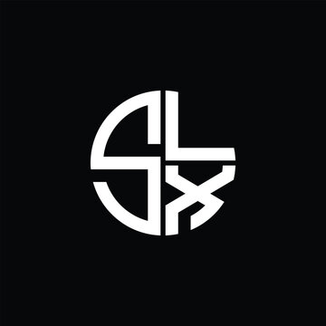SLX logo SLX icon SLX monogram SLX letter minimalist Circle flat Unique modern abstract logo design.