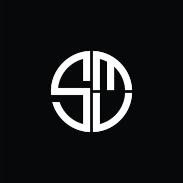 SMV logo SMV icon SMV monogram SMV letter minimalist Circle flat Unique modern abstract logo design.
