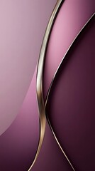 Abstract shapes, metallic lines, and deep purple hues