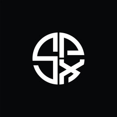 SPX logo SPX icon SPX monogram SPX letter minimalist Circle flat Unique modern abstract logo design.