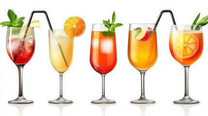 Refreshing Fruit Cocktails: A Colorful Collection of Beverages