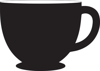 black cup on white background