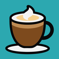 cappuccino cup icon eps