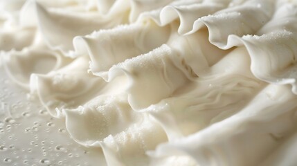 Delicate mille feuille pastry with layers of crispy puff pastry and smooth vanilla cream plated on an elegant white dish