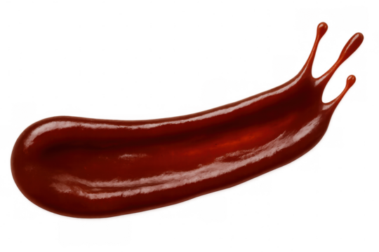 Barbecue sauce splashing with transparent background, perfect for food and beverage advertising