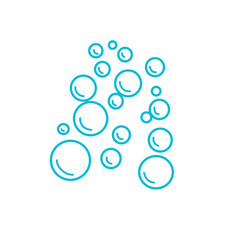 water bubble vector line art