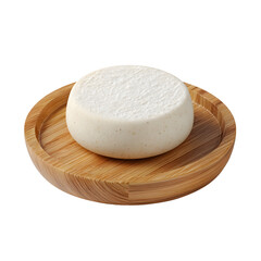 Artisan White Cheese on Bamboo Dish Creamy Texture, Dairy Product