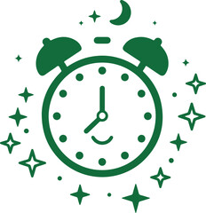 Gothic Clock Silhouette Illustration