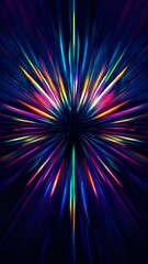 Obraz premium Radiant Burst of Multicolored Light Beams