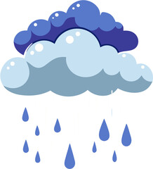 Fototapeta premium vector illustration of rain cloud