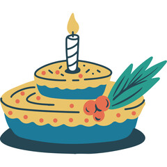 Local Traditional Birthday Cake Icon