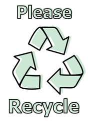 Obraz premium Recycle sign icons vector 