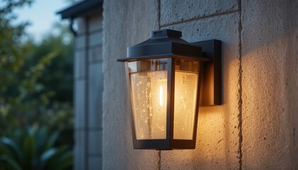 Illuminated Outdoor Wall Lantern: A Glimmer of Warmth