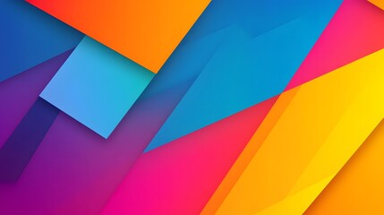 Fototapeta premium Colorful overlapping geometric shapes.