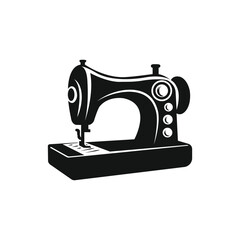 Sewing Machine Illustration Simple Silhouette