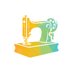 Sewing Machine Illustration Pattern Logo