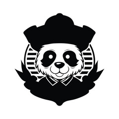 Silhouette of a pirate vector illustration icon