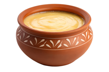 Creamy Ghee in Traditional Earthenware Bowl A Culinary Delight