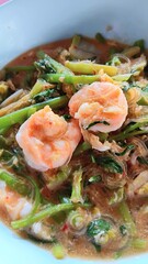 Sukiyaki with Shrimps and Vegetables Recipe