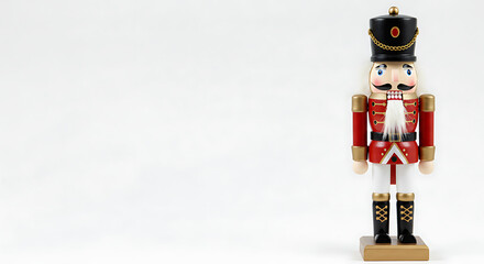 Naklejka premium Nutcracker Ornament: Holiday Decoration on White