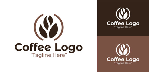 Obraz premium Modern and Creative Coffee Logos for Your Coffee Business Branding