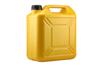 Yellow Plastic Jerrycan, 5 Gallon Container, Fuel Storage, Industrial Supplies