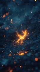 Fiery, glowing chasm in dark matter