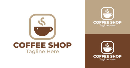 Minimalist Coffee Logo with Coffee Cup Design for Branding