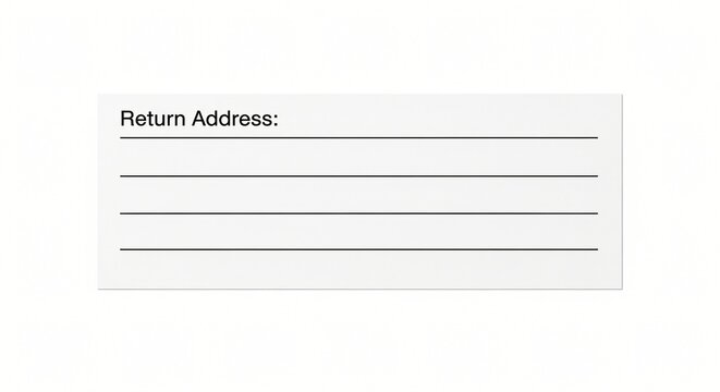 Blank Return Address Label Template Printable, Customizable