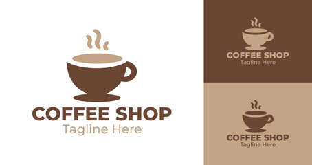 Fresh Coffee Logo with Elegant Cup Icon for Coffee Business