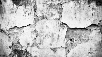 Obraz premium Texture of old rustic wall covered with gray stucco plaster.