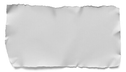 Obraz premium Aged gray paper sheet, textured, isolated on white background, material, abstract