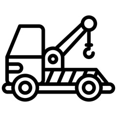 Tow truck line icon