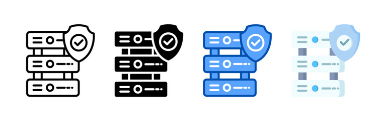 Database icon set bundle. Multi style icon collection perfect for websites, apps, and presentations. Simple vector icon collection