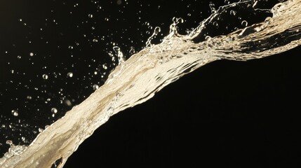A fine spray of water droplets creating a gentle mist in the air.