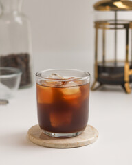 iced coffee in a glass 