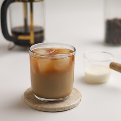iced coffee in a glass 