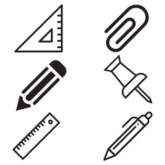 vector set of pencil icons