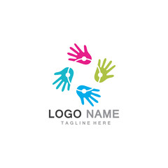 Hand Care Logo Template vector icon Business health