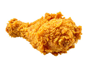 Crispy fried food item isolated on a transparent background a golden brown texture ready to eat