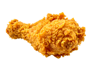 Crispy fried food item isolated on a transparent background a golden brown texture ready to eat