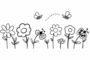 cute spring background with flower