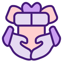 Giving Present Flat Icon